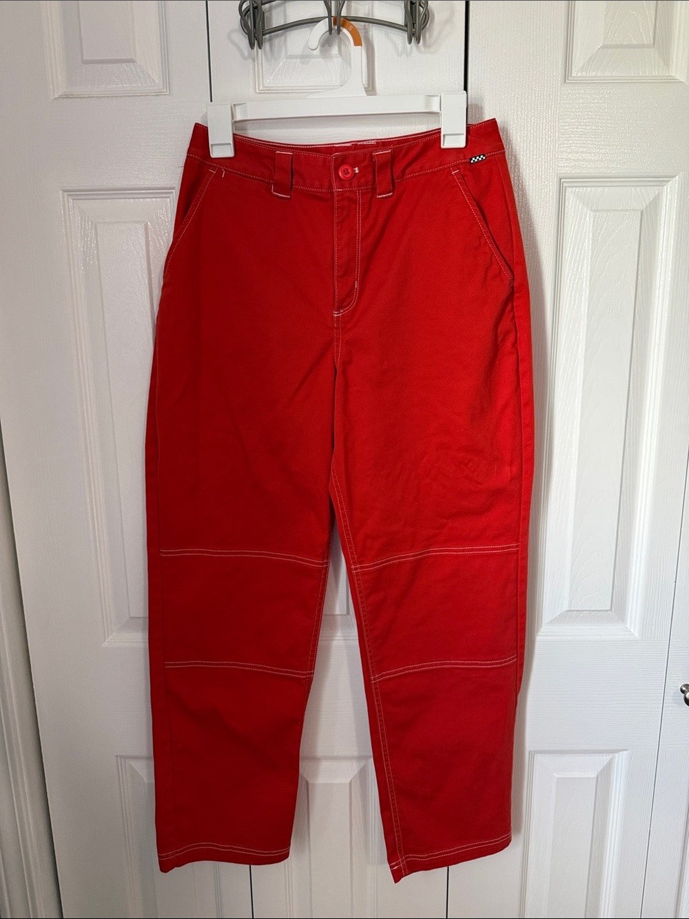 Vans red straight leg pants